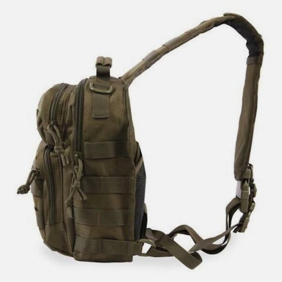Highland Tactical Eagle Sling Bag Molle Web Adjustable Crossbody - Picture 2 of 5